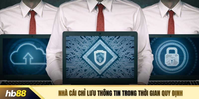 Nhà cái chỉ lưu thông tin trong thời gian quy định